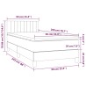 Boxspringbett mit Matratze Dunkelgrau 90x200 cm Samt