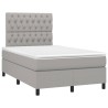 Boxspringbett mit Matratze Hellgrau 120x200 cm Stoff