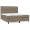 Boxspringbett mit Matratze Taupe 160x200 cm Stoff