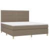 Boxspringbett mit Matratze Taupe 160x200 cm Stoff