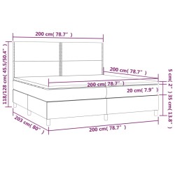 Boxspringbett mit Matratze Schwarz 200x200 cm Kunstleder