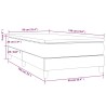 Boxspringbett mit Matratze Blau 90x190 cm Stoff