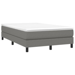 Boxspringbett mit Matratze Dunkelgrau 120x200 cm Stoff