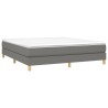 Boxspringbett mit Matratze Dunkelgrau 180x200 cm Stoff