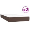 Boxspringbett mit Matratze Braun 200x200 cm Kunstleder