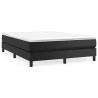 Boxspringbett mit Matratze Schwarz 140x200 cm Kunstleder