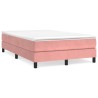 Boxspringbett mit Matratze Rosa 120x200 cm Samt