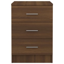 Nachttische 2 Stk. Braun Eichen-Optik 38x35x56 cm Holzwerkstoff