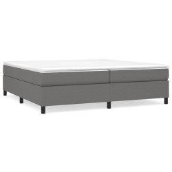 Boxspringbett mit Matratze Dunkelgrau 200x200 cm Stoff