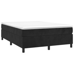 Boxspringbett mit Matratze Schwarz 140x190 cm Samt