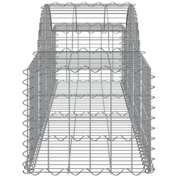 Gabionen mit Hochbogen 9 Stk. 200x50x40/60 cm Verzinktes Eisen