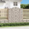 Gabionen mit Hochbogen 2 Stk. 200x50x220/240cm Verzinktes Eisen