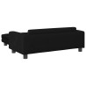 Kindersofa mit Hocker Schwarz 100x50x30 cm Samt