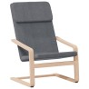 Relaxsessel mit Hocker Dunkelgrau Stoff