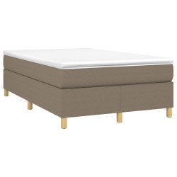 Boxspringbett mit Matratze Taupe 120x200 cm Stoff