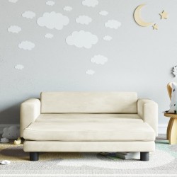 Kindersofa mit Hocker Creme...