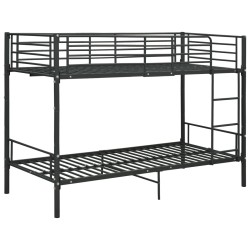 Etagenbett Schwarz Metall 90×200 cm