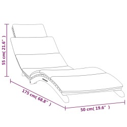 Sonnenliegen 2 Stk. mit Auflagen Massivholz Teak