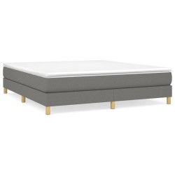 Boxspringbett mit Matratze Dunkelgrau 160x200 cm Stoff