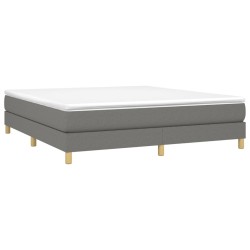 Boxspringbett mit Matratze Dunkelgrau 160x200 cm Stoff