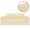 Stretch Sofahusse 2-Sitzer Creme Polyester-Jersey