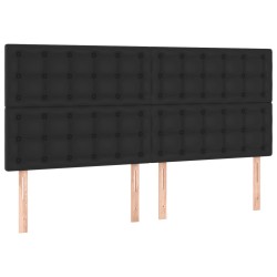 Boxspringbett mit Matratze Schwarz 160x200 cm Kunstleder