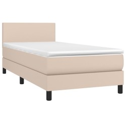 Boxspringbett mit Matratze & LED Cappuccino-Braun 80x200cm