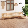 5-tlg. Garten-Lounge-Set Kiefer Massivholz