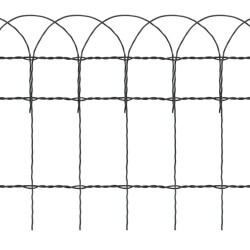 Beetzaun Pulverbeschichtetes Eisen 10x0,4 m