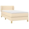 Boxspringbett mit Matratze Creme 90x200 cm Stoff