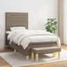 Boxspringbett mit Matratze Taupe 90x190 cm Stoff