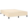 Boxspringbett mit Matratze & LED Creme 140x200 cm Stoff