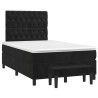 Boxspringbett mit Matratze Schwarz 120x200 cm Samt