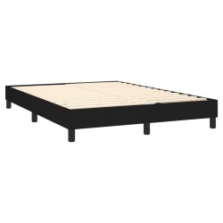 Boxspringbett mit Matratze Schwarz 140x190 cm Stoff