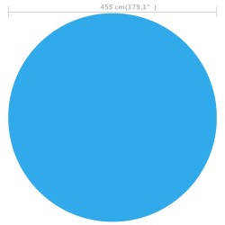 Treibende Runde PE Pool-Solarplane 455 cm Blau