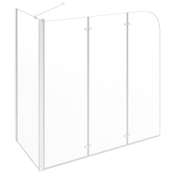 Duschabtrennung 120x69x130 cm Hartglas Transparent