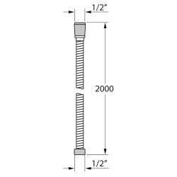 Tiger Flux Schlauch 200 cm Chrom