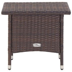 Teetisch Braun 50 x 50 x 47 cm Poly Rattan