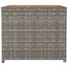 Beistelltisch mit Holzplatte Grau Poly Rattan & Akazienholz