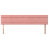 Kopfteile 2 Stk. Rosa 90x5x78/88 cm Samt