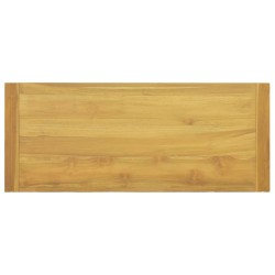 Wand-Badregal 110x45x35 cm Massivholz Teak