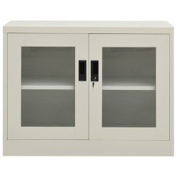 Büroschrank Hellgrau 90x40x70 cm Stahl