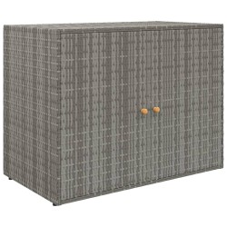 Gartenschrank Grau 100x55,5x80 cm Poly Rattan