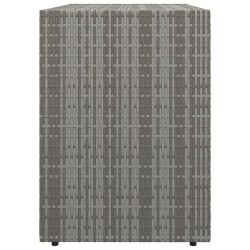 Gartenschrank Grau 100x55,5x80 cm Poly Rattan