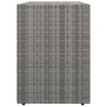 Gartenschrank Grau 100x55,5x80 cm Poly Rattan