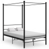 Himmelbett Schwarz Metall 120x200 cm