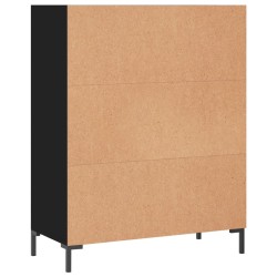 Bücherregal Schwarz 69,5x32,5x90 cm Holzwerkstoff