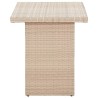 Gartentisch Beige 110 x 60 x 67 cm Poly Rattan