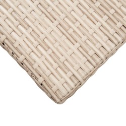 Gartentisch Beige 110 x 60 x 67 cm Poly Rattan