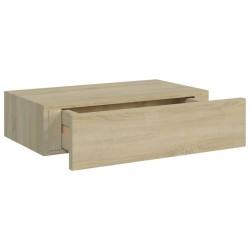 Wandregale mit Schubladen 2 Stk. Eichen-Optik 40x23,5x10 cm MDF